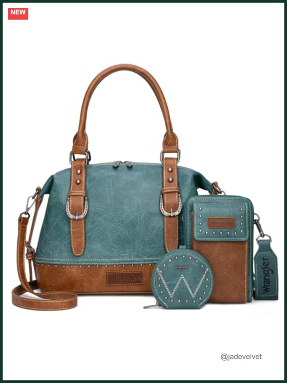 3-Piece Doctor Bag Handbag Set Faux Leather Top Handle Satchel Purse Set